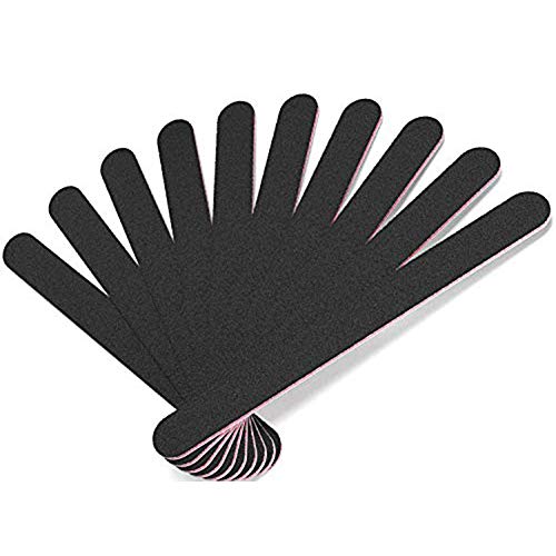 10 PCS Double Side Nail File, 100/180 Grit Emery Board Manicure Pedicure Tool, Professional Nail Care Set for Home Salon Use