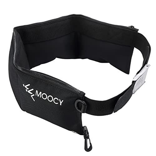 MOOCY Scuba Weight Belt, 4 Pocket for Freediving Dive Diving Accessories - fit for Waist 32" to 52" (Black)