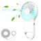 Simpeak Mini Fan USB Fan Handheld Fan, 3 Speed Small Fan with Light Pocket Fans for Home Travel Outdoor Shopping (White)