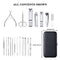 Morovan Manicure Set Nail Clippers Stainless Steel Manicure Kit Nail Tools Grooming Kit for Women Men Travel Nail Kit (19pcs-black)