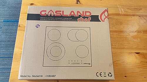 Gasland Chef CH604BF 60cm Built-in Ceramic Hob, 4 Zones Electric Cooktop in Black, 6600W Total Output, with Dual & Oval Zone Touch Control Timer Child Lock…