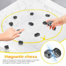 Magnetic Chess Game Set, Magnetic Game, Magnetic Effect Chess Set with Rocks, Magnetic Stones Game, Portable Magnetic Chess Board Game Family Gathering Game for Kids Travel Party Family Camping (C)