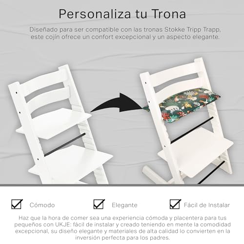 Ukje | Cushion for Stokke Tripp Trapp | Many Colors & Patterns | Handmade in Europe | Compatible with Tripp Trapp High Chair, Stokke High Chair for Stokke Tripp Trapp Cushion and Tripp Trapp Cushion