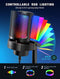 Gaming PC Microphone, Fifine AmpliGame USB Desktop Condenser RGB Control Mic for Recording Streaming Podcast YouTube on Mac/Computer/PS4/PS5, with Mute Button, Mic Gain, Headphone Jack, Monitoring-A8