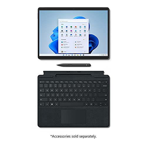 Microsoft Surface Pro 8-13 Inch 2-in-1 Tablet PC - Black - Intel Core i5, 8GB RAM, 256GB SSD - Windows 11 Home - Device only, 2021 Model