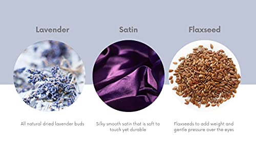 Zen Nation Yoga Eye Pillow- Lavender and Flaxseed - Includes Washable Cover - for Dry Eyes, Yoga, Relaxation, Sleep, Stress Relief, Aromatherapy. All Natural