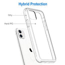 JETech Case for iPhone 11 6.1-Inch, Non-Yellowing Shockproof Phone Bumper Cover, Anti-Scratch Clear Back (Clear)