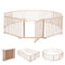 10 Panels Baby Playpen Fence Pen Safety Gate Activity Centre Pet Dog Cat Enclosure Barrier Playground Pine Wood Portable Play Room