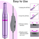 Electric Nail Files, Geecol Updated Version USB Electric Nail File 20000 RPM Adjustable Speed Portable 11 Changeable Filing Bits Electric Manicure Pedicure Kit Nail Drill for Acrylic Nails, Gel Nails