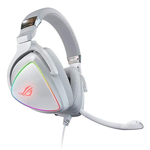 ASUS RGB Gaming Headset ROG Delta | Hi-Res ESS Quad-DAC, Circular RBG Lighting Effect | USB-C Connector for PCs, Consoles, and Mobile Gaming | Gaming Headphones with Detachable Mic