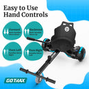 Gotrax HoverflyKart Seat Attachment Accessory for 6.5" 8" 8.5" 10" Self Balancing Scooter, Adjustable Frame Length and Handlebar Control Buggy Attachment, Hover Board Go Kart Accessory, Large, Black