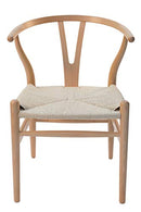 SK Designer Living Replica Hans Wegner Wishbone Chair - Natural