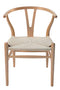 SK Designer Living Replica Hans Wegner Wishbone Chair - Natural