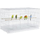 Yaheetech 30-inch Stackable Flight Bird Cages for Parakeets Cockatiels Conures Finches Budgies Lovebirds Canaries Small Birds Parrots Birdcage, White