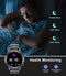 Smart Watch for Men Bluetooth Calls,1.39"HD Militarily Fitness Tracker with Heart Rate Sleep Monitor,100+Sports Modes,IP68 Waterproof,400mAh Sports Smart Watch for Android iOS Black