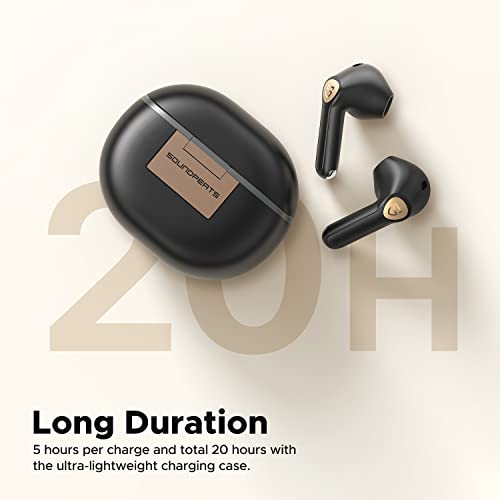 SoundPEATS Wireless Earbuds with Hi-Res Audio, Air3 Deluxe HS Semi in-Ear Headphones with LDAC, ENC Clear Call, APP Control, 14.2mm Large Driver, Game Mode, in-Ear Detection, Total 20H (Black)