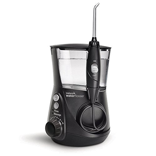Waterpik Ultra Professional Water Flosser WP-660 - 10 Pressure Settings - 90 Seconds Water Capacity - Removes Plaque - 7x Flosser Tips - Oral Hygiene - Ideal for Implants - Black