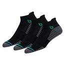 BAMBOS Eco Touch Men's Athletic Ankle Socks for Running & Gym, Pack of 3 (Size UK 9-11, Black)