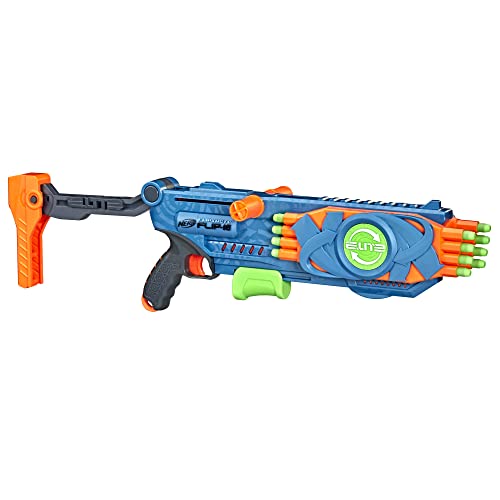 Nerf Elite 2.0 - Flipshots Flip-16 Blaster - Fire 8 Darts Then Flip Barrel to Quickly Fire 8 More - Fire 1 or 2 Darts At A Time - Outdoor Games And Toys For Kids - Boys And Girls - F2551 - Ages 8+