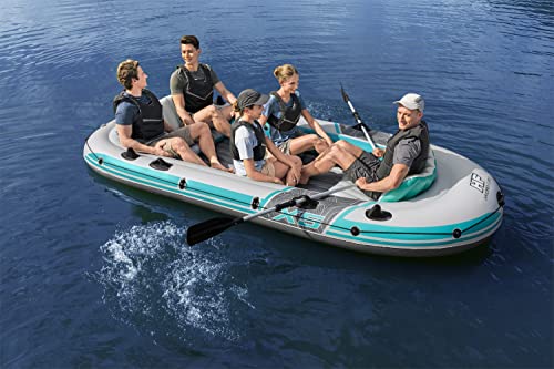 Hydro-Force 11'11" x 65" Adventure Elite X5 Inflatable Raft Set | Fits Up to 5 Adults | Includes Boat, Aluminum Oars, Hand Pump, Gear Pouch, Carry Bag, Repair Patch Kit