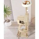 Alopet 162cm Wooden Cat Tree with Ladder, Cat Condo and Scratching Post Cat Tower