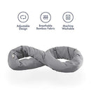 Huzi Infinity Pillow - Versatile Soft Neck Support Scarf Travel Pillow for Sleep in Flight, Airplane (Grey)