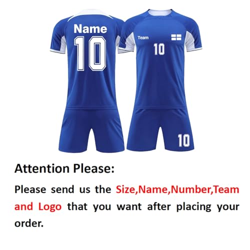 Chelsea-Jersey Personalised Soccer Jersey Kids Adults Custom Football Jersey | 23/24 New Home/Away Football Training Jerseys | Jersey Shirts + Shorts +Socks 3PC Set | School Day Birthday Gifts