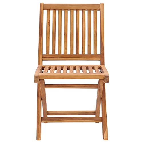 vidaXL Solid Teak Wood Garden Chairs, Set of 2, with Anthracite Cushions and Waterbase Finish