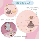 LIV&LOVE Music Jewellery Box with Necklace Pendant and Charm Bracelet Set|Jewllery Musical Box| Music Box for Girls|Dancing Ballerina Box| Music Box Ballerina (Pink Ballet Box + Ballerina Doll)