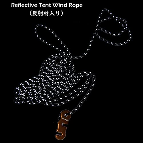 TRIWONDER Reflective Guyline, Tent Cord Nylon Paracord Rope with Guyline Adjuster for Camping Tent, Outdoor Packaging (Red)