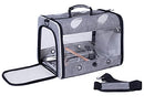 Bird Carrier with Stand Perch, Breathable Bird Travel Cage Parrot Carrier for Hiking, Airline Approved