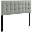 (Queen, Gray Fabric) - Modway Lily Upholstered Tufted Fabric Headboard Queen Size In Grey