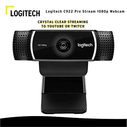 Logitech C922 Pro Stream 1080p Webcam with Knox 4-Port USB 3.0 Hub Bundle (2 Items)