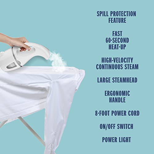 Conair CompleteSteam 1100 Watt Handheld Fabric Garment Steamer, White