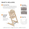 Tripp Trapp High Chair and Cushion with Stokke Tray - Natural with Nordic Grey - Adjustable, Convertible, All-in-One High Chair for Babies & Toddlers