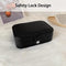 Jewelry Box Organizer, FOME Double Layer PU Leather Small Jewelry Travel Case PU Leather Jewelry Storage Case for Rings Earrings Necklace Bracelets Jewelry for Girls Women (Black)