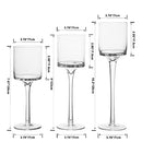 10 Sets (30 Pcs) Candlestick & Tealight Candle Holders Tall High Elegant Clear Glass Tealight Holder Suitable for Candles Under 6cm (2.36") in Diameter Fit Home Party Wedding Table Centerpiece Decor