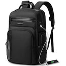 BanGe Laptop Backpack Men Business Travel Backpacks with USB Charging Port Weekender Carry On Backpack Black All, 2602 black, One size