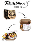Rainbow Socks - Men Women Funny Pizza and Beer Box - 5 Pairs - Pizza Bier - Size US 13.5-15