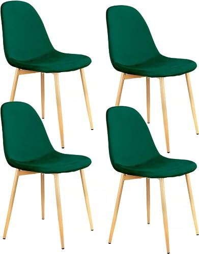 Higliocas Dining Chairs Velvet Accent Chair: Modern Dining Chairs Set of 4 in Dining Room and Kitchen Room