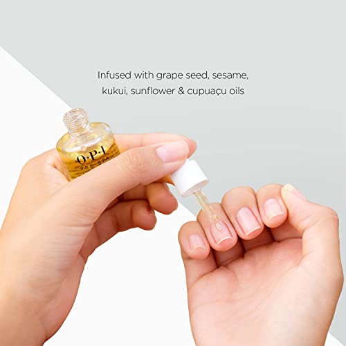 OPI Prospa Nail and Cuticle Oil, Ultra Nourishing, Protect and Strengthens Cuticles, Anti Aging, Infused with Grape Seed, Sesame, Kukui, Sunflower and Cupuacu Oils 15ml