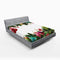 Ambesonne Christmas Fitted Sheet, Happy New Year Greeting Celebrations with Holly Garland Design, Soft Decorative Fabric Bedding All-Round Elastic Pocket, Queen Size, Maroon Green