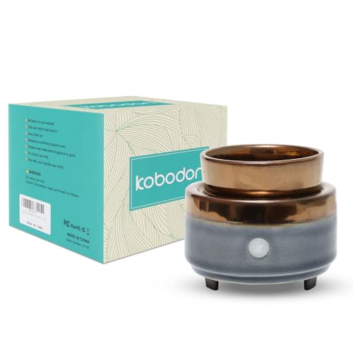 kobodon Wax Melt Warmer, Candle Wax Warrmer for Scented Wax Burner, 3-in-1 Ceramic Wax Melter Warmer Electric Wax Melts Wax Cubes for Home Office Decor