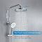 Decaura WELS Twin Hose Shower System 9" Rain Shower Head Set Sliding Rail 3-Mode Handheld Shower Head 2 in 1 Set (Round Head Chrome)