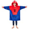 Marvel Spiderman Hoodie Blanket Kids Boys Plus Size Cuddly Blanket with Sleeves, Warm Fleece Hoodie Teenager Portable Blankets Hoodie Boys, red/Blue, One Size