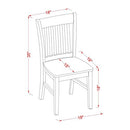 East West Furniture NFC-OAK-W Dining Chair Set with Wood Seat Oak Finish Set of 2