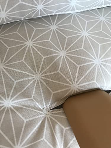 Seat Cushion for Stokke Tripp Trapp High Chair - Laminated Coating for Easy Cleaning (Japanese Stars Beige)