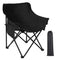 Folding Camping Chairs for Adults Portable, Beach Backrest Moon Chair, Fits The Back of The Body and Has A Strong Load-Bearing Capacity, 16.54’’L X 16.54’’W X 27.6’’H Inch (Black & White) (Black)