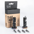 Handlebar End Plugs Multi Tools - Bar End Tool Includes Chain Tool, TORX T25, HEX 3/4/5mm - Bike Tool Kit for MTB/Road Bicycle (rainbow)
