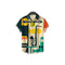 KRECS Mens Shirts Short Sleeve, Men Shirt Casual Musical Instrument Printing Single Button All-Match Summer Beach Shirt Short-Sleeved Beach top (Size : XL)
